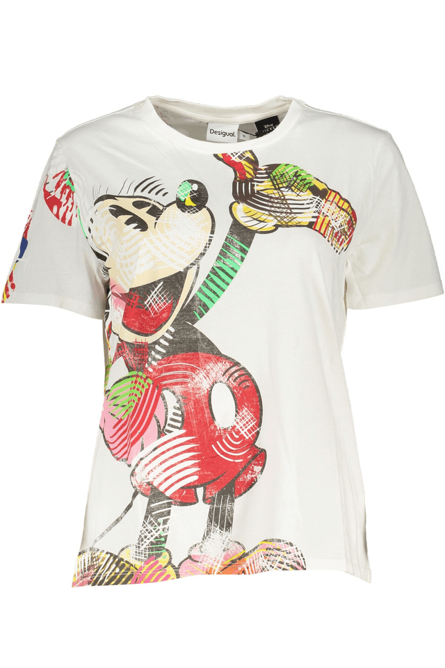 8190DESIGUAL T-SHIRT MANICHE CORTE DONNA BIANCO