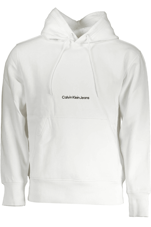 3094CALVIN KLEIN FELPA SENZA ZIP UOMO BIANCO