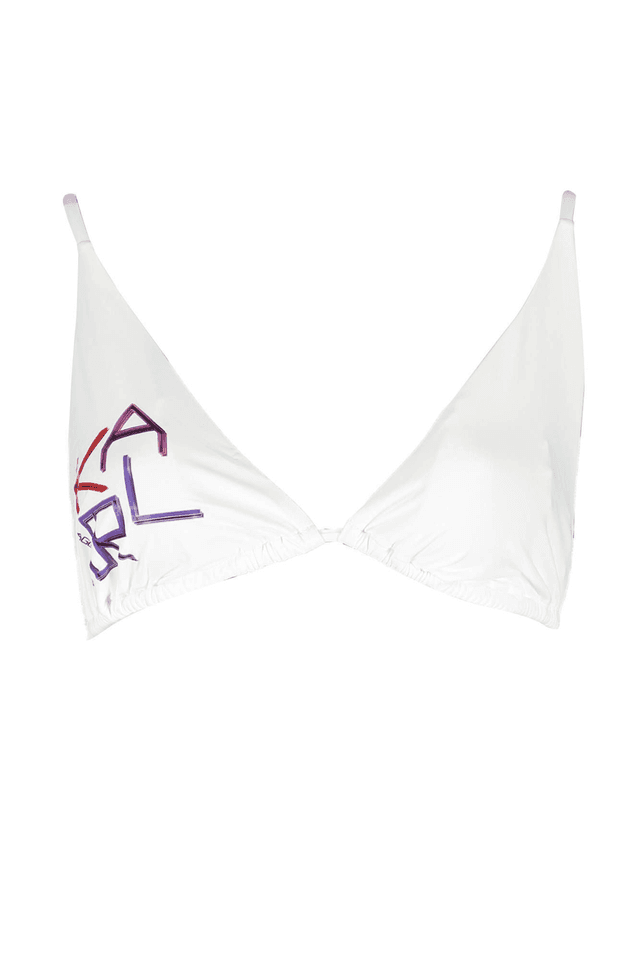 1352KARL LAGERFELD COSTUME PARTE SOPRA DONNA BIANCO