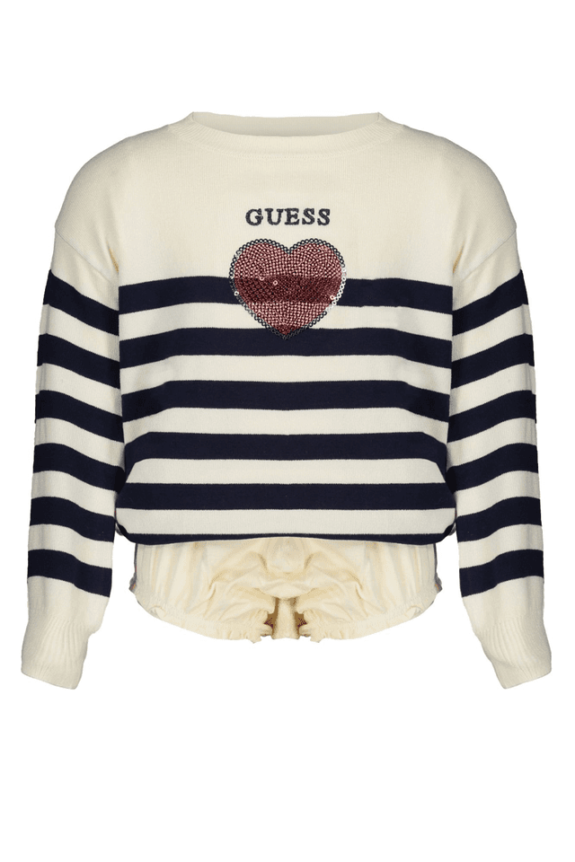 8094GUESS JEANS MAGLIA BAMBINA BIANCO