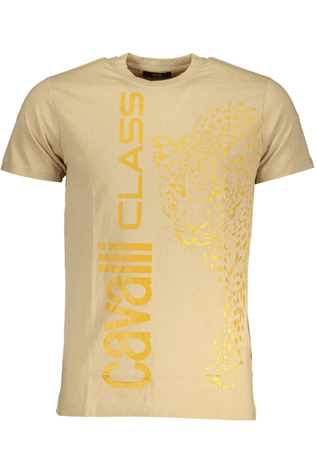 7856CAVALLI CLASS T-SHIRT MANICHE CORTE UOMO BEIGE