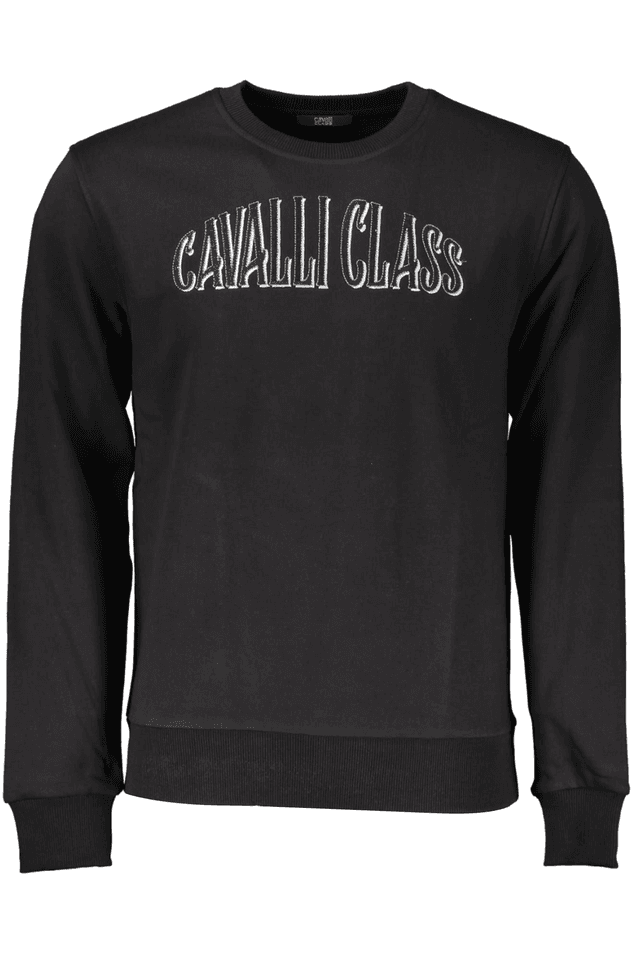 4135CAVALLI CLASS FELPA SENZA ZIP UOMO NERO