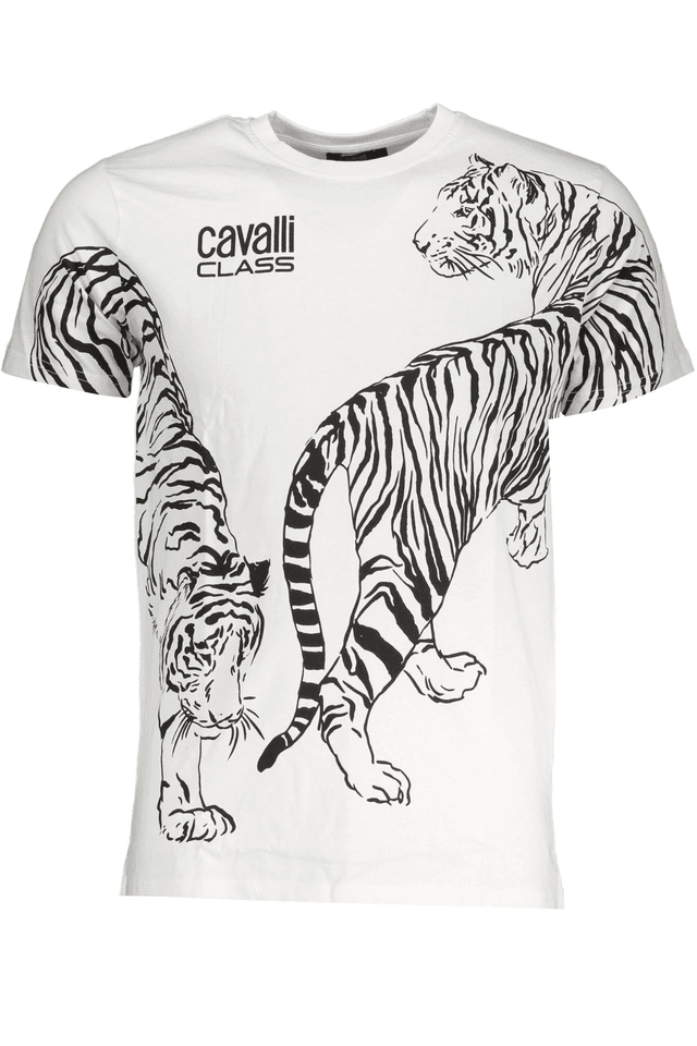 7828CAVALLI CLASS T-SHIRT MANICHE CORTE UOMO BIANCO