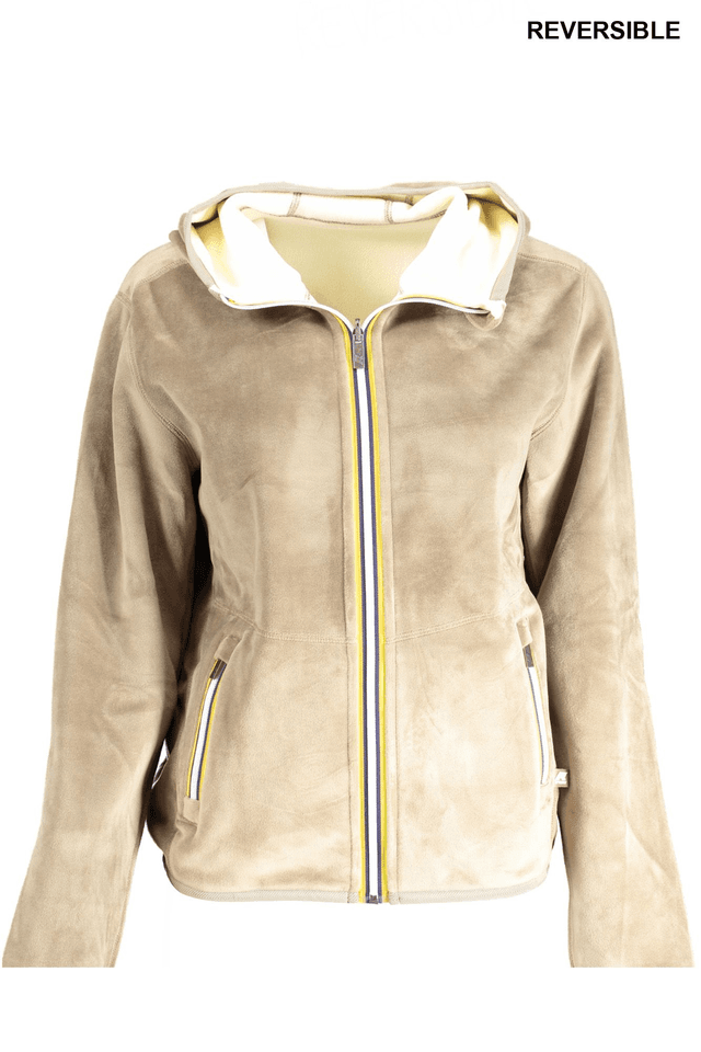 9185K-WAY FELPA CON ZIP DONNA BEIGE