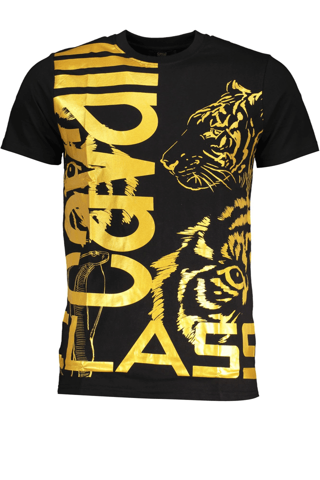 7803CAVALLI CLASS T-SHIRT MANICHE CORTE UOMO NERO