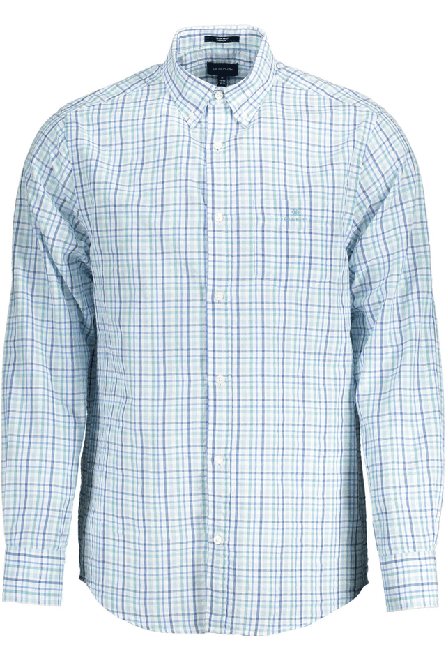 83GANT CAMICIA MANICHE LUNGHE UOMO AZZURRO