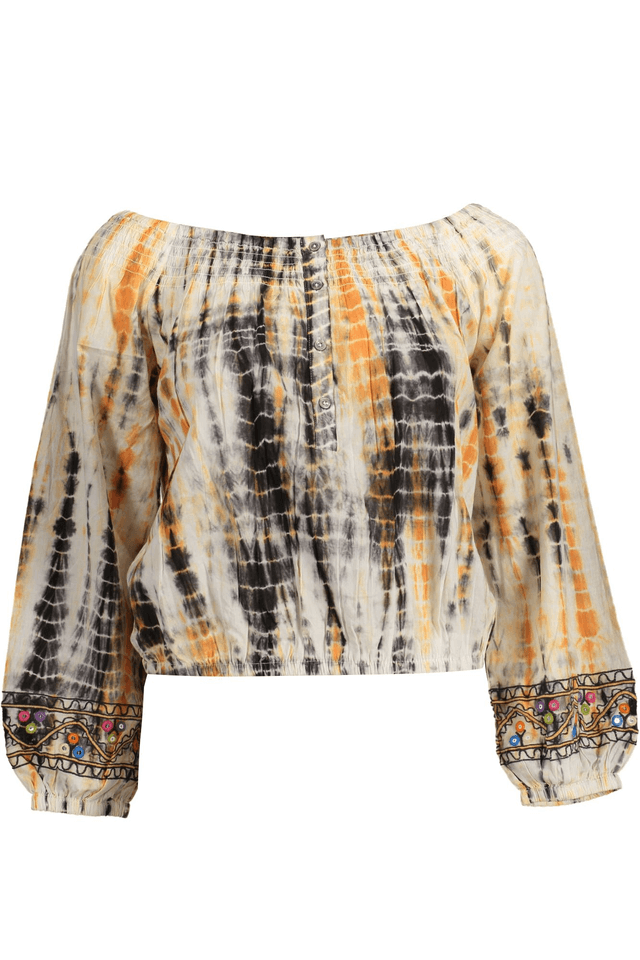 1516DESIGUAL T-SHIRT MANICHE LUNGHE DONNA BEIGE