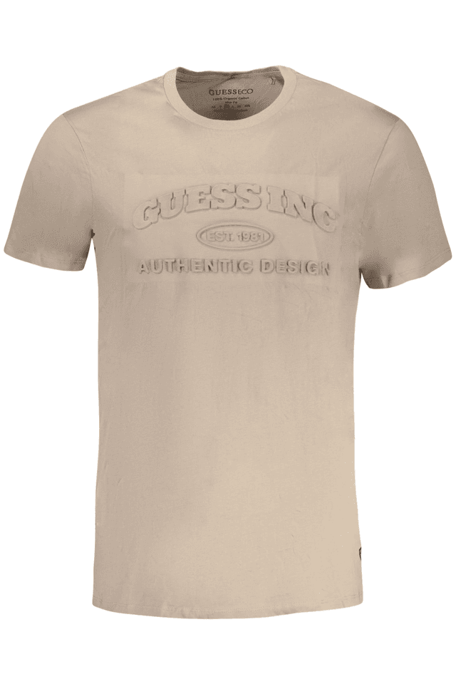 10624GUESS JEANS T-SHIRT MANICHE CORTE UOMO BEIGE