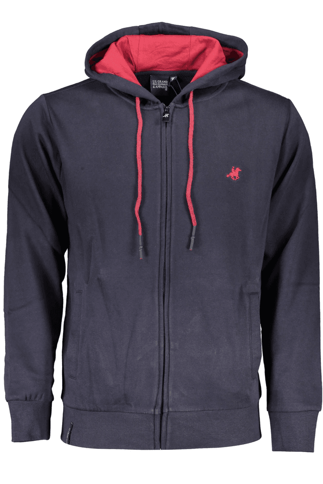 2392U.S. GRAND POLO FELPA CON ZIP UOMO BLU