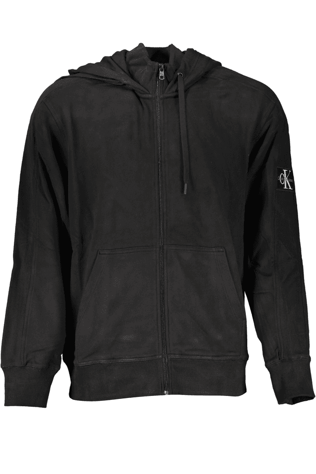 7060CALVIN KLEIN FELPA CON ZIP UOMO NERO