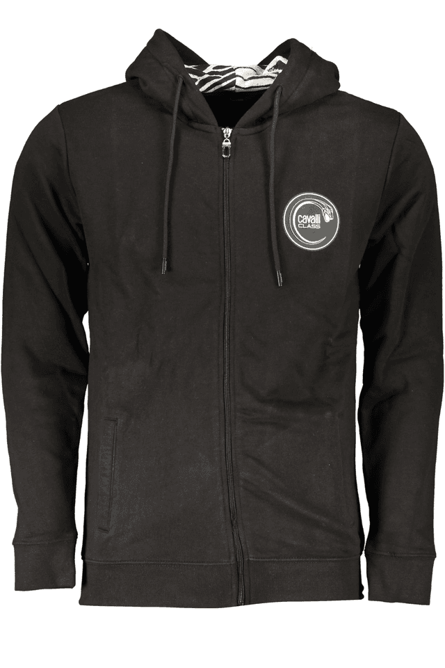 6798CAVALLI CLASS FELPA SENZA ZIP UOMO NERO