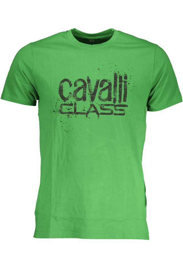 7730CAVALLI CLASS T-SHIRT MANICHE CORTE UOMO VERDE