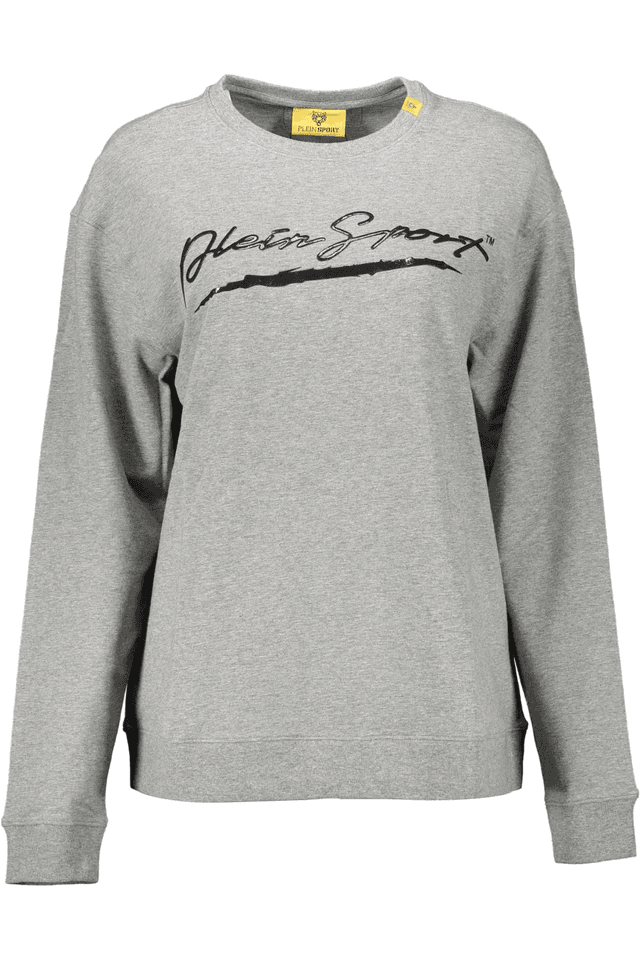 1095PLEIN SPORT FELPA SENZA ZIP DONNA GRIGIO