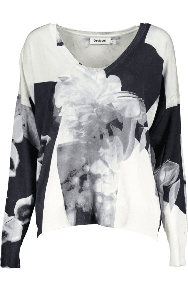 5528DESIGUAL MAGLIA DONNA BIANCO