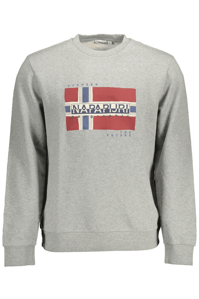 1561NAPAPIJRI FELPA SENZA ZIP UOMO GRIGIO