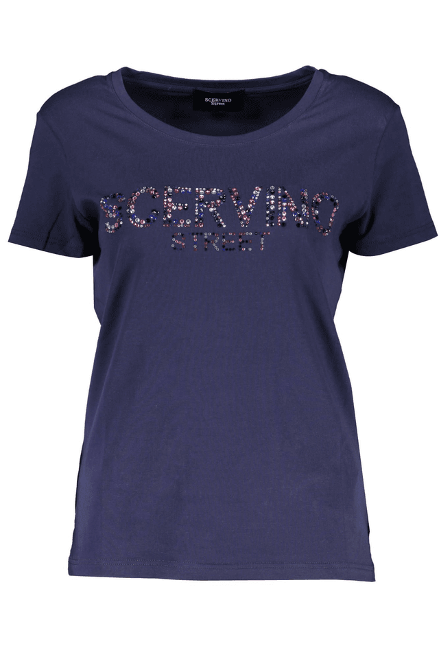 252SCERVINO STREET T-SHIRT MANICHE CORTE DONNA BLU