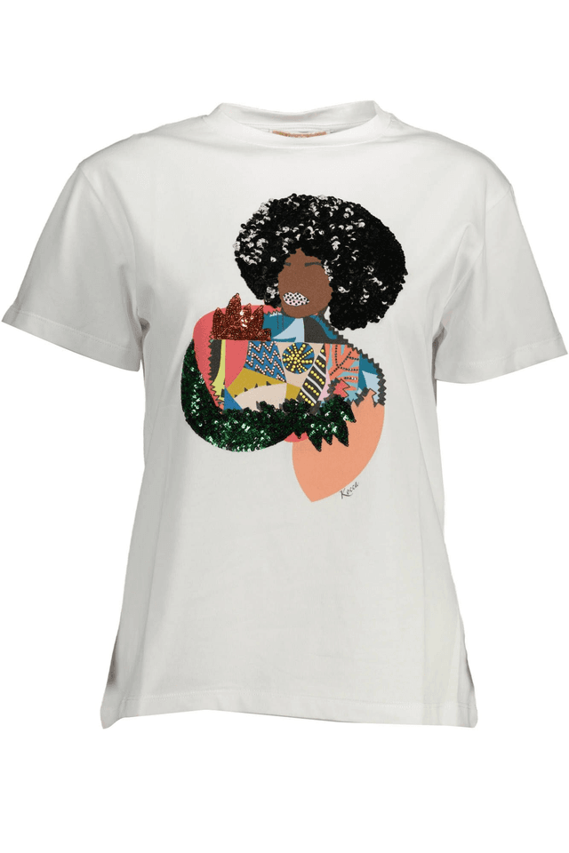 1650KOCCA T-SHIRT MANICHE CORTE DONNA BIANCO