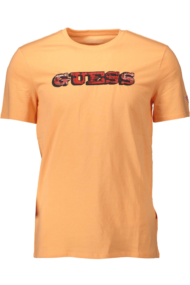 247GUESS JEANS T-SHIRT MANICHE CORTE UOMO ARANCIO