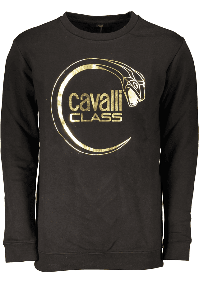 6755CAVALLI CLASS FELPA SENZA ZIP UOMO NERO