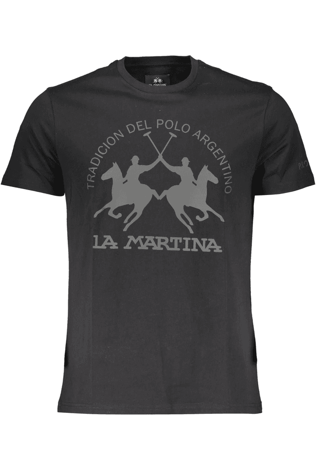 1809LA MARTINA T-SHIRT MANICHE CORTE UOMO NERO