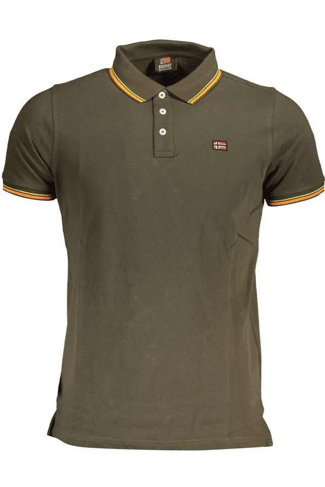 3914NORWAY 1963 POLO MANICHE CORTE UOMO VERDE