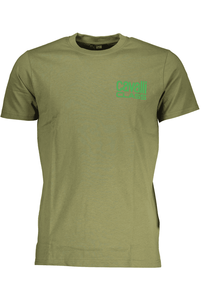 7841CAVALLI CLASS T-SHIRT MANICHE CORTE UOMO VERDE