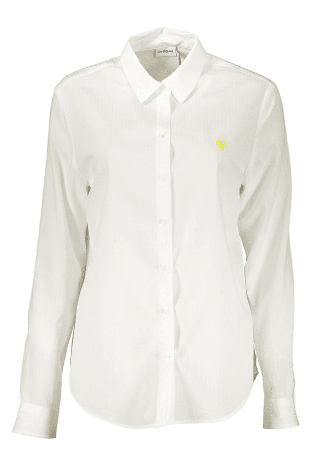 7051DESIGUAL CAMICIA MANICHE LUNGHE DONNA BIANCO