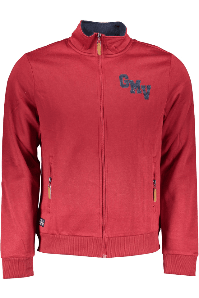 6197GIAN MARCO VENTURI FELPA CON ZIP UOMO ROSSO