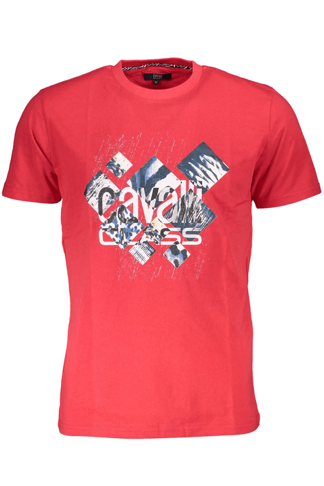 4516CAVALLI CLASS T-SHIRT MANICHE CORTE UOMO ROSSO