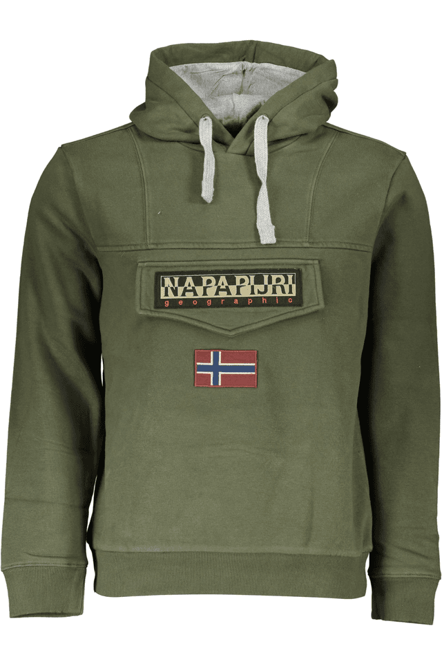 5716NAPAPIJRI FELPA SENZA ZIP UOMO VERDE