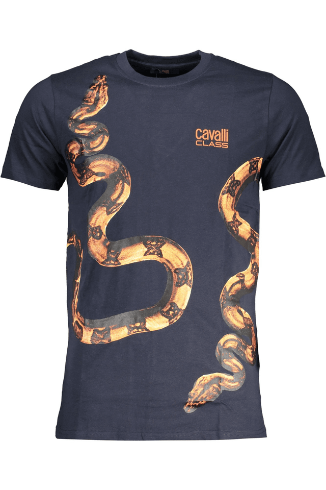 7800CAVALLI CLASS T-SHIRT MANICHE CORTE UOMO BLU