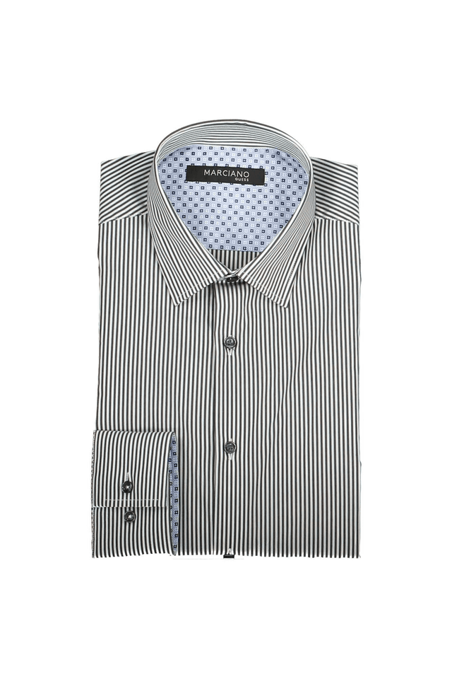 36GUESS MARCIANO CAMICIA MANICHE LUNGHE UOMO NERO