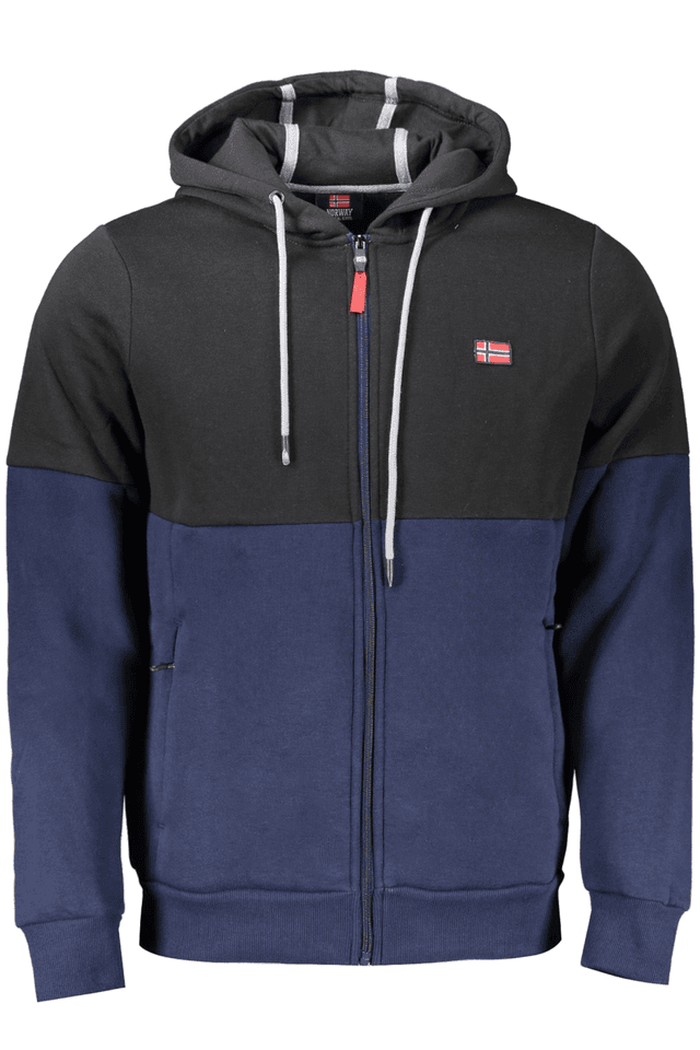 10200NORWAY 1963 FELPA CON ZIP UOMO BLU