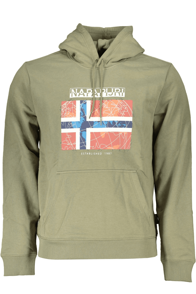 5719NAPAPIJRI FELPA SENZA ZIP UOMO VERDE