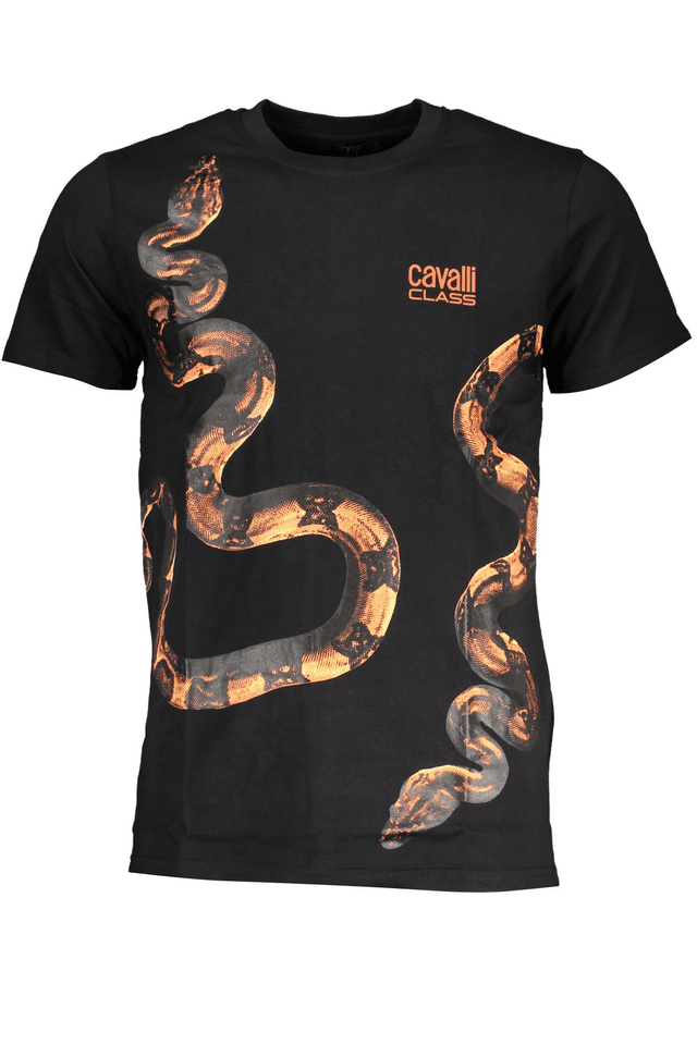 7843CAVALLI CLASS T-SHIRT MANICHE CORTE UOMO NERO