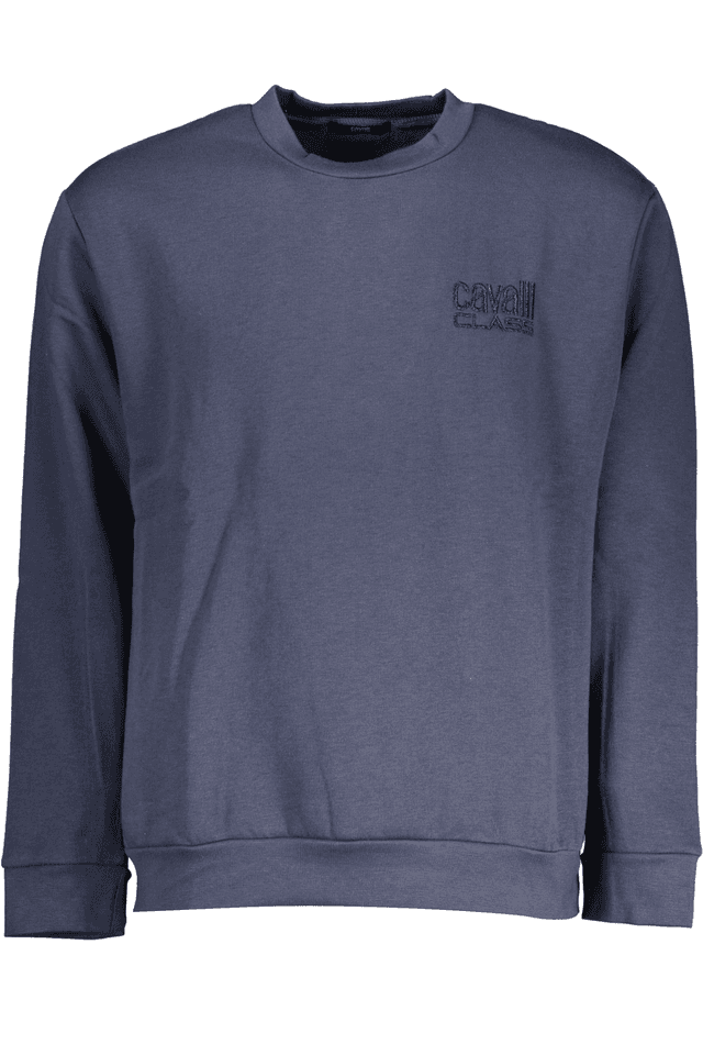 7748CAVALLI CLASS FELPA SENZA ZIP UOMO BLU