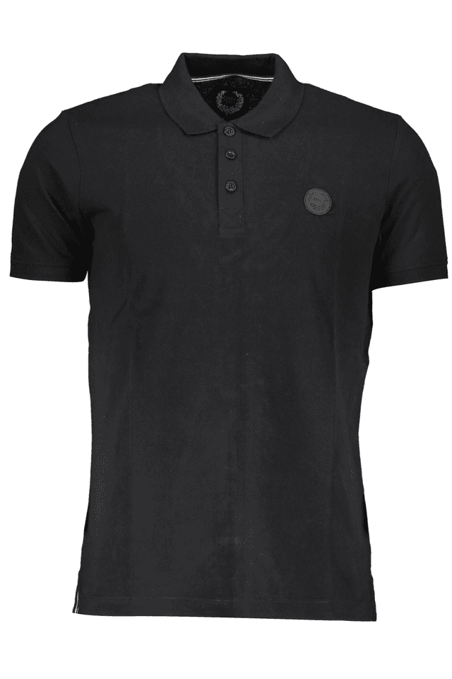 4024GIAN MARCO VENTURI POLO MANICHE CORTE UOMO NERO