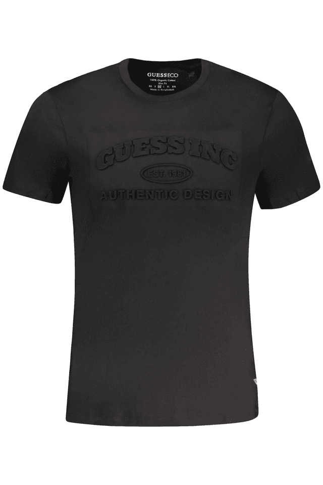 10580GUESS JEANS T-SHIRT MANICHE CORTE UOMO NERO