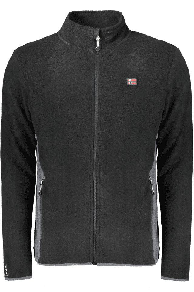 10196NORWAY 1963 FELPA CON ZIP UOMO NERO