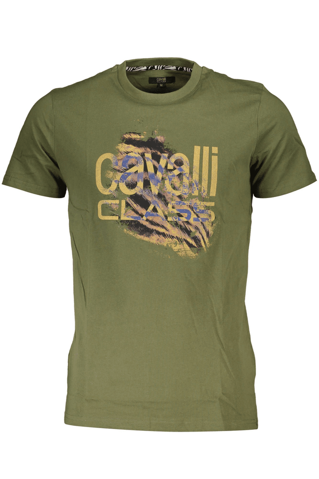 4530CAVALLI CLASS T-SHIRT MANICHE CORTE UOMO VERDE