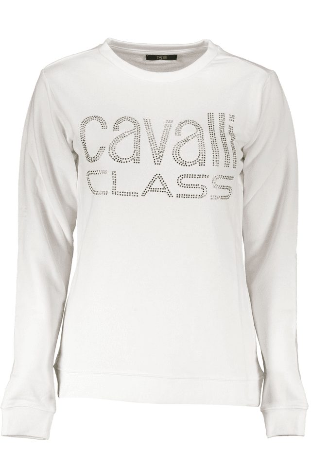 6785CAVALLI CLASS FELPA SENZA ZIP DONNA BIANCO