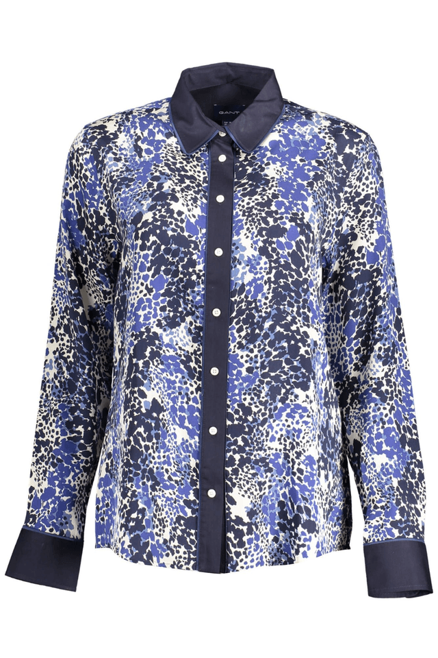 2157GANT CAMICIA MANICHE LUNGHE DONNA BLU