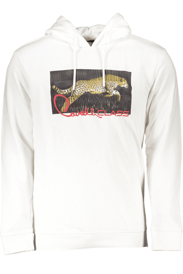 6742CAVALLI CLASS FELPA SENZA ZIP UOMO BIANCO