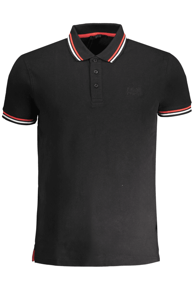 8988CAVALLI CLASS POLO MANICHE CORTE UOMO NERO