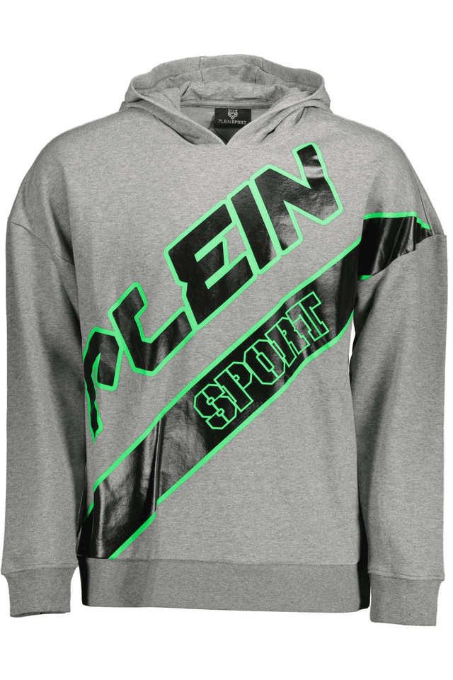 1478PLEIN SPORT FELPA SENZA ZIP UOMO GRIGIO
