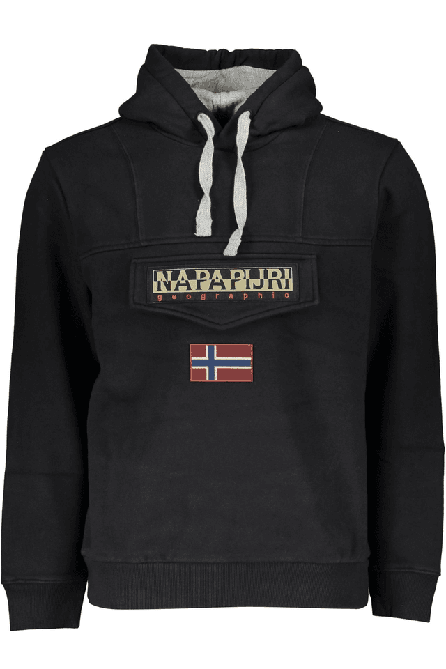 5766NAPAPIJRI FELPA SENZA ZIP UOMO NERO