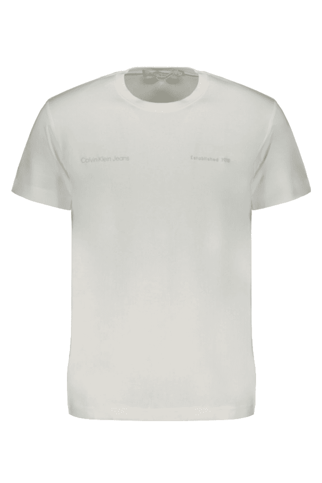 8463CALVIN KLEIN T-SHIRT MANICHE CORTE UOMO BIANCO