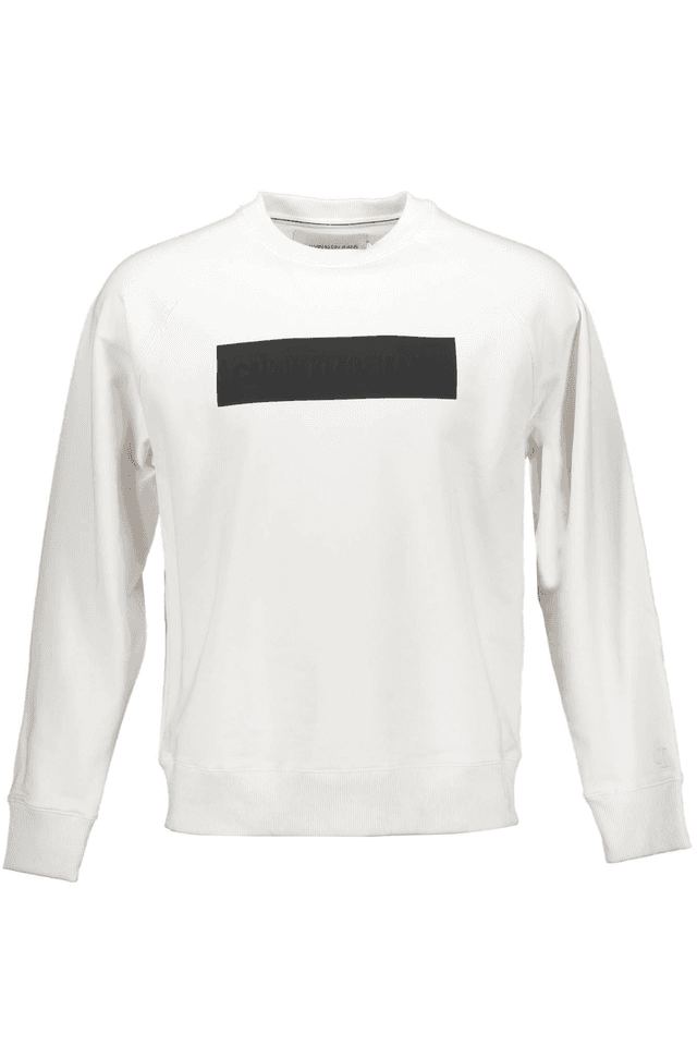 649CALVIN KLEIN FELPA SENZA ZIP UOMO BIANCO