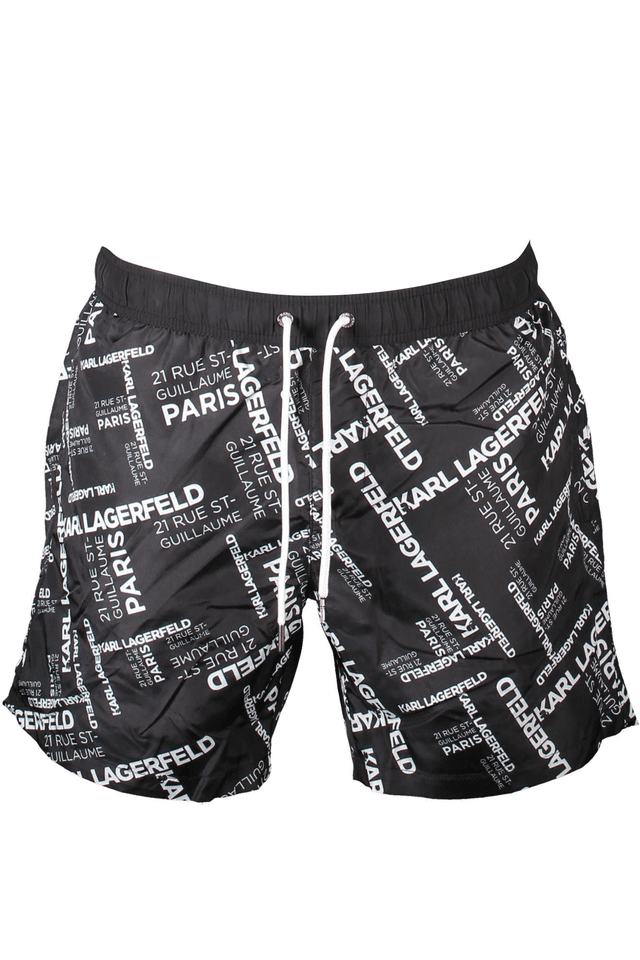 3532KARL LAGERFELD BEACHWEAR COSTUME PARTE SOTTO UOMO NERO