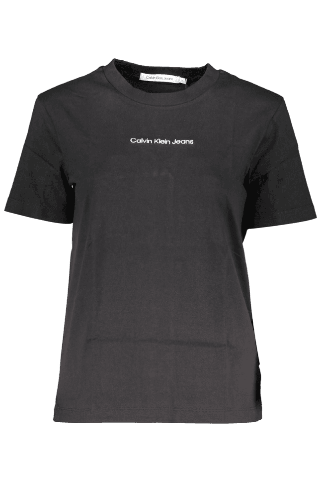 4677CALVIN KLEIN T-SHIRT MANICHE CORTE DONNA NERO